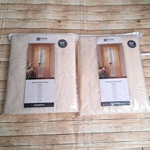 Lot of 2 JCP Home Collection Sensation Rod - Pocket Panel Champagne 52" …